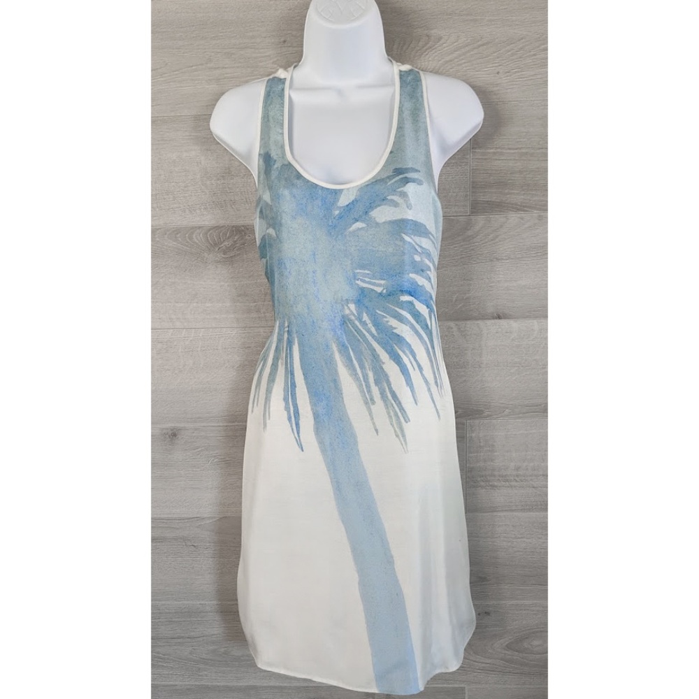 Tess Giberson Palm Tree Silk Dress Sz 6